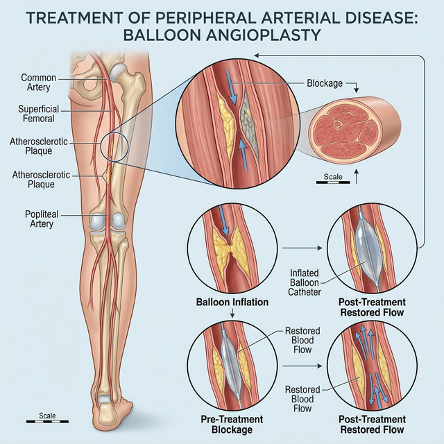 Peripheral arterial disease illustration