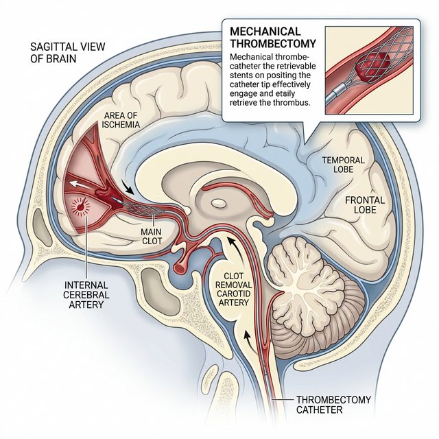 Neurovascular stroke care illustration